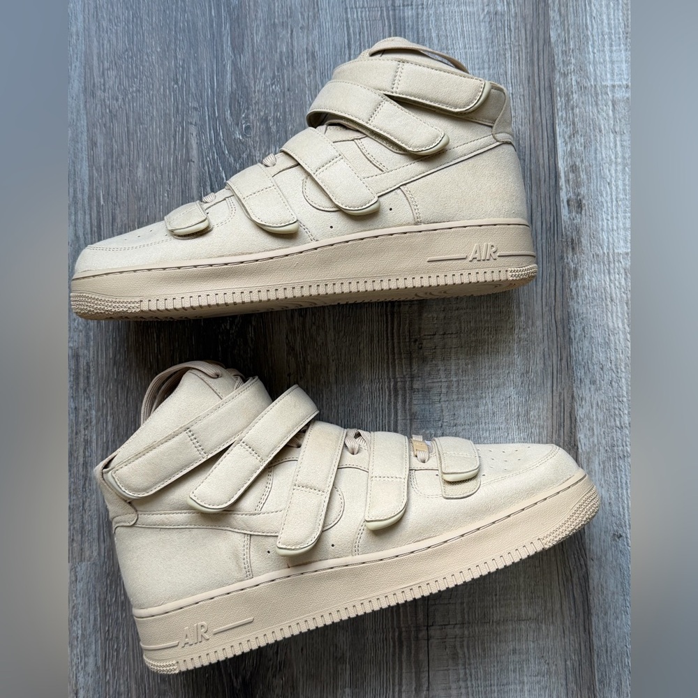 Billie Eillish Nike Beige High-Top Athletic Shoes